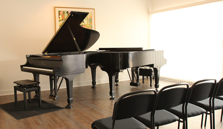Chopin Room - One of our many teaching studios, also used for our popular monthly Studio Recitals featuring students in an intimate concert setting.